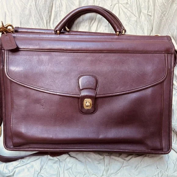 Beekman Coach Leather Briefcase - Picture 3 of 9